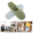 thumbnail image 4 of Unique Bargains 1 Pair Disposable Slippers Foldable Closed Toe Hotel Slippers Green, 4 of 5