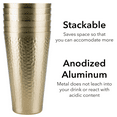 thumbnail image 4 of Arora Aluminum Metal Cups for Drinks, Metal Anodized Hammered Golden Tumblers Set of 6, Aluminum Drinking Cups for Father's Day Gift, 30 oz, 4 of 7