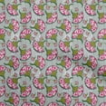 thumbnail image 1 of oneOone Cotton Jersey Fuschia Pink Fabric Asian Chinese Craft Projects Decor Fabric Printed By The Yard 58 Inch Wide, 1 of 4