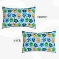 thumbnail image 2 of Sikiie Cartoon Monster Print Plush Pillow Cover, Wrinkle-proof and Stain-resistant Pillow Protector without Pillow Core, Home Decoration-20"x30", 2 of 6