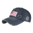 thumbnail image 2 of ClodeEU USA American Flag Embroidered Adjustable Baseball Cap, Men's Cotton Trends Baseball Dad Baseball Cap, 2 of 3