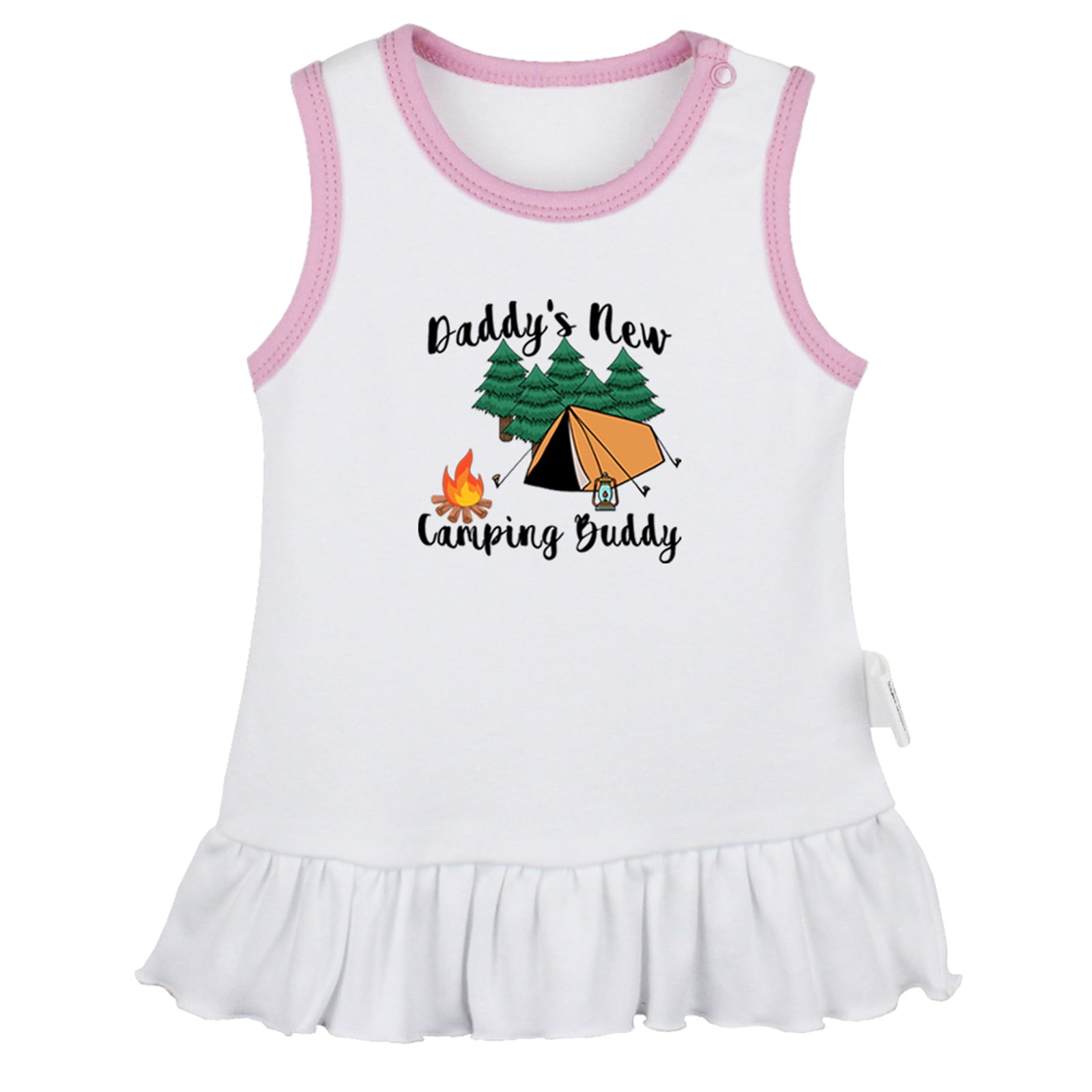 Daddy's New Camping Buddy Funny Dresses For Baby, Newborn Babies Skirts ...