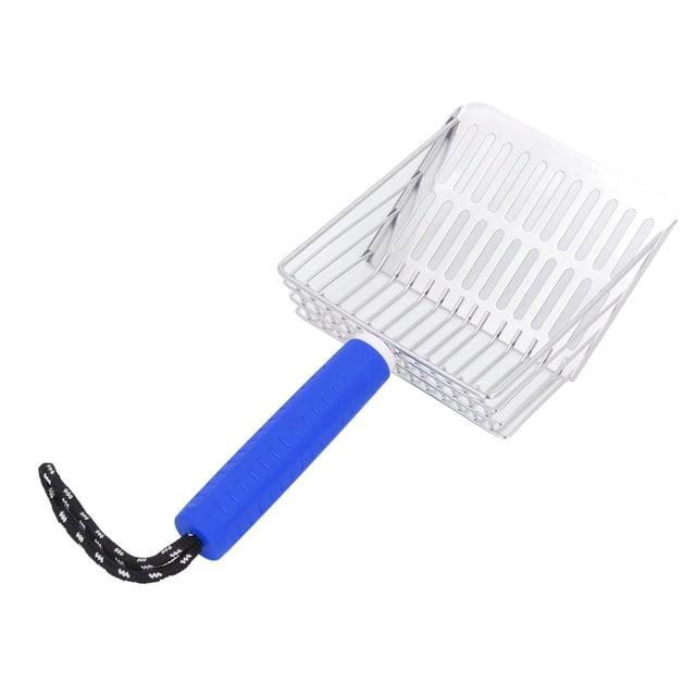 304 Stainless Steel Cat Litter Scoop, Removable Handle for Easy Storage, Large Scoop with Small Holes for Efficient Litter Filtration, for Cat Litter Box Cleaning