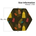 thumbnail image 2 of Leather Coasters with Heat-resistant for Drinks, Light Bulb Pattern vintageB -标题2 Hexagon, 2 of 5