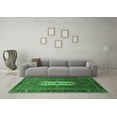 thumbnail image 3 of Ahgly Company Indoor Square Oriental Emerald Green Industrial Area Rugs, 4' Square, 3 of 4
