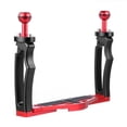 thumbnail image 1 of twisto Underwater Handle Tray Multi-Angle Filming Underwater Camera Tray Sturdy Adjustable Diving Camera Intended for Divers, Black Red, 1 of 10