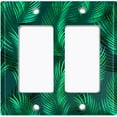 thumbnail image 6 of Metal Light Switch Plate Cover Jungle Tropical Leaves Green Palm JGL001, 6 of 13