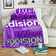 thumbnail image 4 of Custom Name Blanket for Kids Adults Personalized Blanket with Name Flannel Blanket Customized Name Blanket for Birthday Valentines Christmas Day (30x40, Pink), 4 of 6