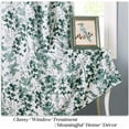 thumbnail image 4 of Blackout Curtains for Kitchen - Watercolor Leaves Printed Curtains for Bedroom Bathroom Decorating Window Drapes for Dining Foyer Loft Small Window, 2 Pcs, W 28 x L 40 inch, 4 of 7