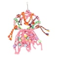 thumbnail image 3 of Bird Swing Toy Colorful Boredom Relief Chewing Parrot Rope Perch with Chain Hook for Parakeets Lovebirds, 3 of 8