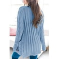 thumbnail image 2 of Women's Cable Knit Long Sleeve Sweater Button Open Front Cardigan Loose Outerwear with Pocket, 2 of 2