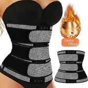 TIANEK Wrap Waist Belt Slimming Body Shaper Plus Size Waist Trainer Shapewear Tank Tops for Women
