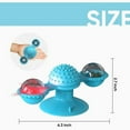 thumbnail image 6 of LIGHTSMAX Windmill Cat Toy Turntable Teasing Interactive Cat Toys for Indoor Cats with Suction Cup Scratching Tickle Cats Hair Brush Funny Kitten Toys with Catnip and Bells, 6 of 11