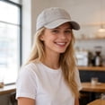 thumbnail image 2 of Women's & Men's 2-Pack Plain Baseball Caps - Solid Color Unisex Dad Hats for Casual Daily Wear, Soft Cotton Adjustable Sports Caps (Multi-Color Set), 2 of 9