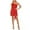Red, variant on AWZXDE Women's Sleeveless Tie Belt Sequin Design Asymmetric One Shoulder Solid Pleated Short Model Fashion Dress Red,XXL