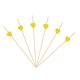 thumbnail image 3 of 100 palillos desechables de bambú para cócteles, suministros para fiestas (decoración en forma de corazón amarillo), 3 of 8