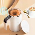 thumbnail image 2 of 12oz Electric Magnetic Stirring Coffee Mug, Self Stirring Coffee Mug, Intelligent Coffee Cup with Lid, Auto Stirring Coffee Mug, Self Stirring Mug with Temperature Display (Black), 2 of 8