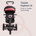 thumbnail image 2 of Triciclo Bebe Niños Bebesit Explorer Asiento Giratorio Toldo Parasol Niños 2-6 Años, 2 of 7