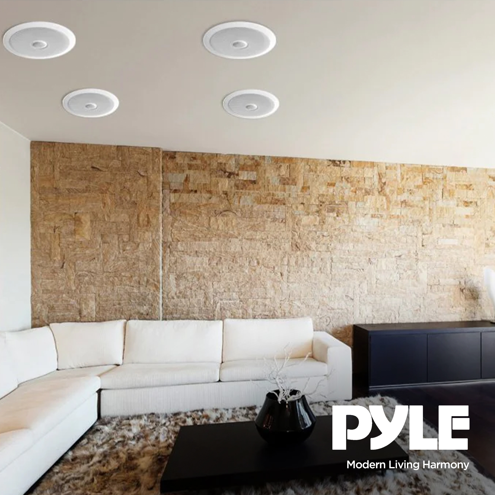 Pyle 8 Inch 2 Way In Wall Ceiling Home Speakers System Audio Stereo, 6 Speakers - image 5 of 11