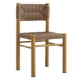 thumbnail image 5 of Dining Side Chair, Set of 2, Natural Brown, Wicker Rattan, Aluminum, Outdoor Patio Balcony Cafe Bistro Garden Hospitality Restaurant, Modern Contemporary, HB37354, 5 of 11