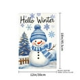 thumbnail image 4 of JOOCAR Hello Winter Snowman Garden Flag for Winter Christmas Home Outdoor Garden Yard Door Decor 12x18 inch, 4 of 5