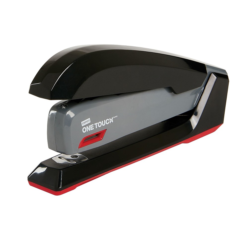 Staples Desktop Stapler FullStrip Capacity Gray/Black/Red (44425) 1798852