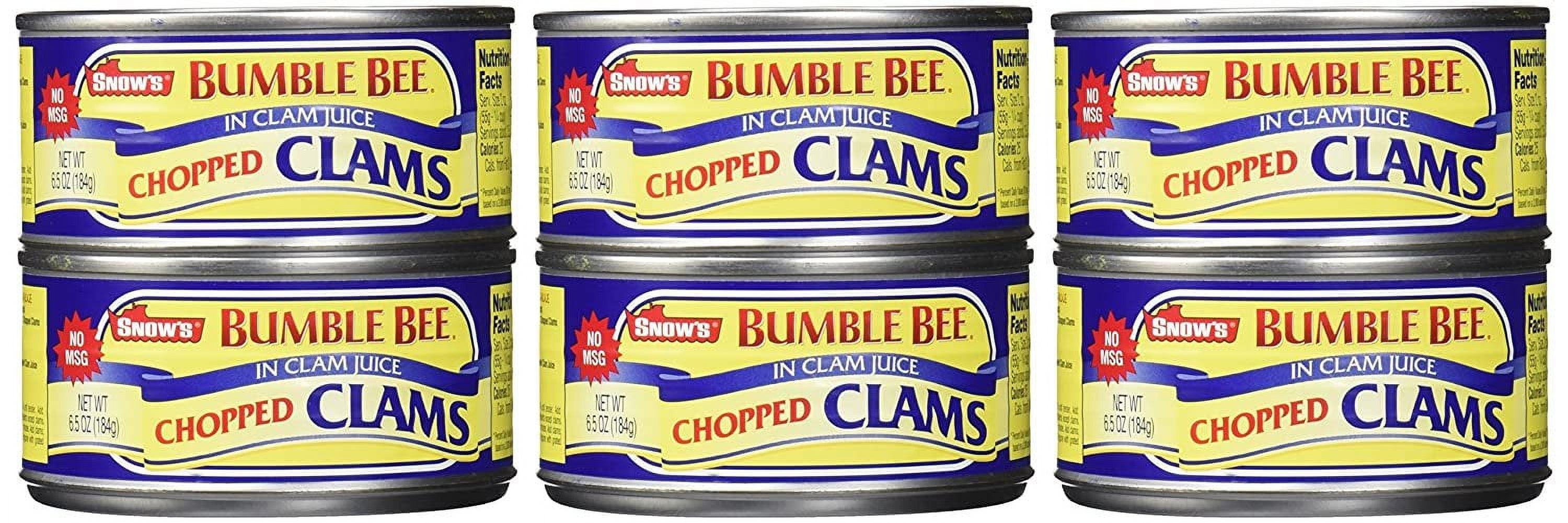Snow's Chopped Wild Caught Clams 6 - 6.5 oz Cans