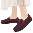 thumbnail image 2 of Domuza Women's Breathable Mesh Slip-On Walking Shoes, Lightweight Non-Slip Soft Sole Comfort Sneakers, Casual Footwear for Daily Walking, Indoor & Outdoor Activities Red 5.5（EU-36）, 2 of 5