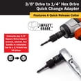 thumbnail image 4 of Adaptador Titan 12034 de 3/8 a 1/4 Hex Drive, cambio rápido, 4 of 5