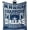 Blue, variant on Silver and Black Blanket, Silver and Black Throw Blanket 60"x50", Football Fan Lovers Gifts, Football Gifts, Football Blanket Lightweight Soft Flannel