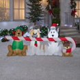 thumbnail image 4 of Gemmy 39367 Airblown Inflatables Puppies Sharing A Big Candy Cane Scene, 3.5 ft., 4 of 6