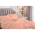 thumbnail image 4 of 3 Piece Luxury Vintage Ruffle Pattern Comforter By D.N.G. BEDDINGS Set Premium Super Soft, All Season, 800 Thread Count 100% Egyptian Cotton Oversized Super King Size Peach Color, 4 of 8