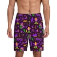 thumbnail image 2 of Picia Mardi Gra2 Pajama Shorts for Men, Men's Pajama Bottoms, Sleepwear,Short Pajama Pants-Small, 2 of 9