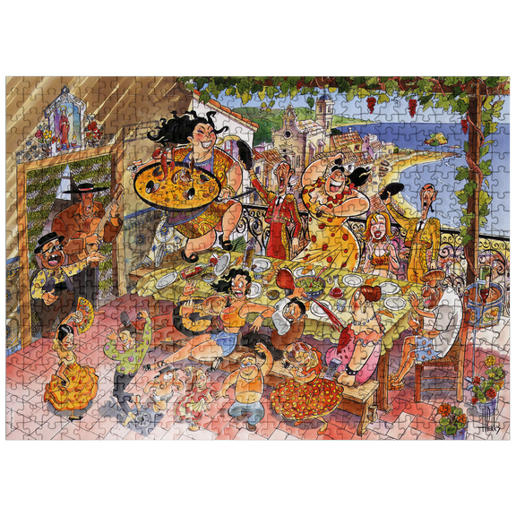 MyPuzzle - Paella Española - Hugo Prades - Premium 500 Piece Jigsaw Puzzle for Adults