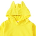 thumbnail image 5 of BOBOGOJP Sweatshirts for Teen Girls Long Sleeve Black Hoodie Solid Color Cute Drawstring Preppy Pullover Kids 10-12 Graphic Hoodie Yellow for Size 9-10 Years, 5 of 6