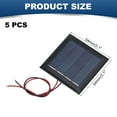 thumbnail image 2 of Uxcell 5 Pcs 2V 0.26W 130mA Mini Paneles Solares, Pequeño Panel Solar Policristalino con 2 Cables para Kits de Materiales de Juguetes Eléctricos DIY, 54mm x 54mm, 2 of 6