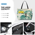 thumbnail image 3 of PAYOHTO Beige Tropical Plant Leaves Large Beach Tote Bags for Womens Mens Sandproof Swim Pool Bag with Zipper for Travel Vacation, 3 of 7