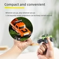 thumbnail image 6 of 1:64 Mini RC Monster Truck with Detachable Trailer, Alloy Shell Off-Road Remote Control Car with 3-Speed Modes, Type-C Rechargeable Small Crawler with LED Lights & Cruise Control - Gray, 6 of 8