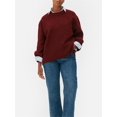 thumbnail image 2 of Women Autumn Winter Knit Sweater Long Sleeve Crew Neck Oversized Sweatshirts Casual Knitwear, 2 of 6