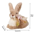 thumbnail image 2 of BELUPAI Grass Rabbit Animal Crafts Straw Bunny Gifts For Children Ornament Easter Trellises Straw Bunny Peter Rabbit Decor, 2 of 22