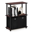 thumbnail image 1 of Pemberly Row Wood 3-Tier Storage Rack Shelving Unit in Dark Cherry/Black, 1 of 6