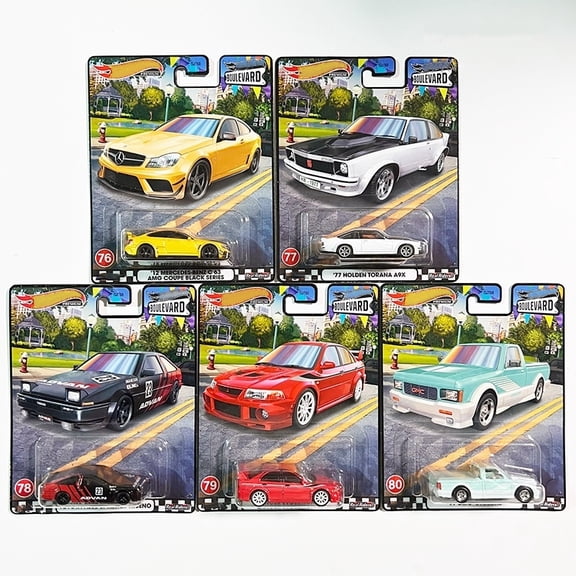 HW Premium Boulevard #76-80 Set of 5 Cars GJT68