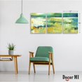 thumbnail image 4 of Abstract Wall Art Green Landscape Abstract Painting Canvas Wall Art Retro Old Textures Modern Abstract Prints Wall Art for Living Room Bedroom Bathroom Office Home Decoration 12"x16" 3 Panels, 4 of 6