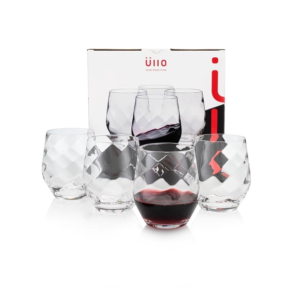 Set de 4 Copas de Vino sin Pie Üllo Aer de Cristal con Aireador
