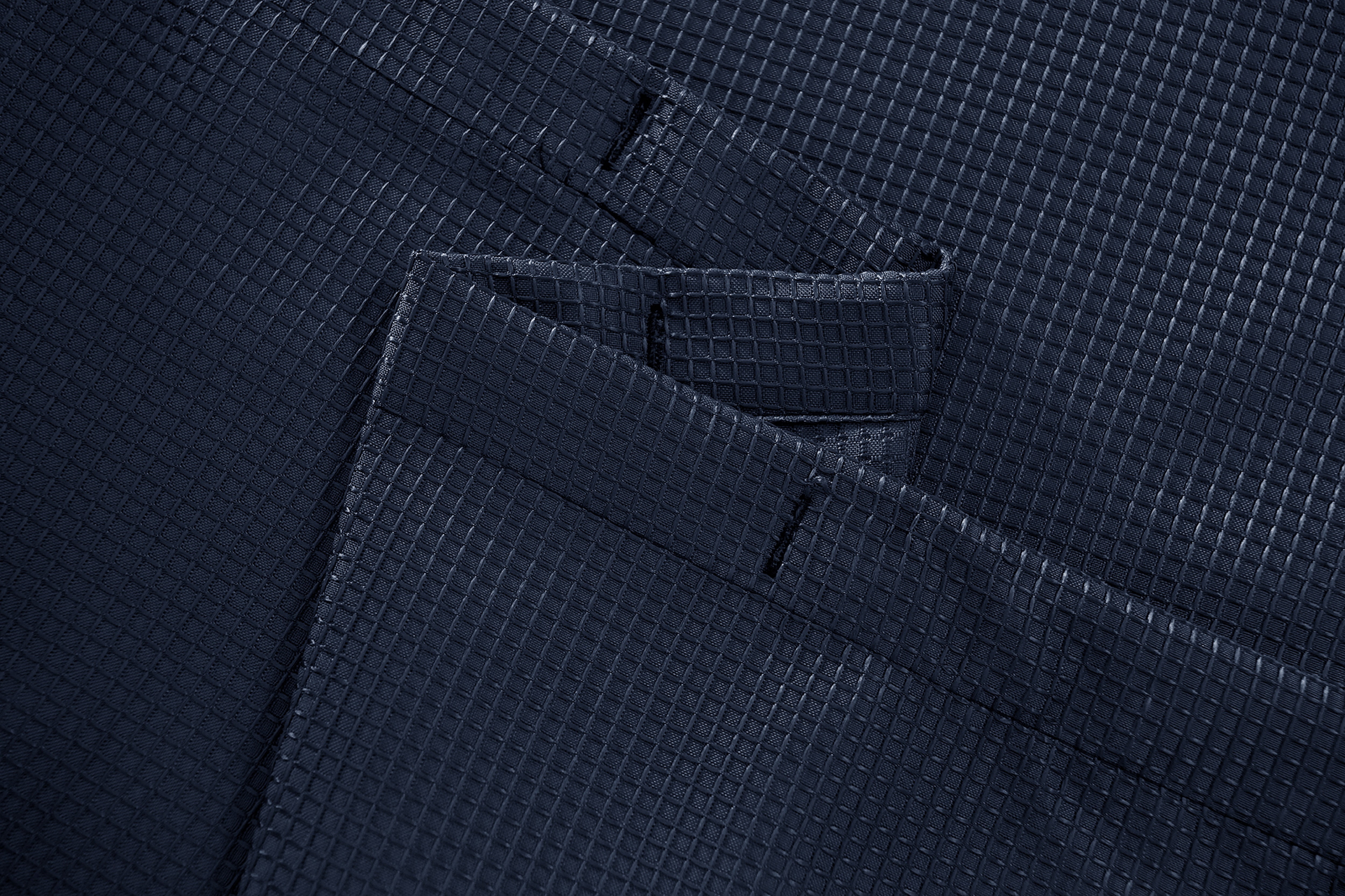 Dainty Home Hotel Collection Waffle Weave Solid Design Shower Curtain, 70 x 72 in Navy