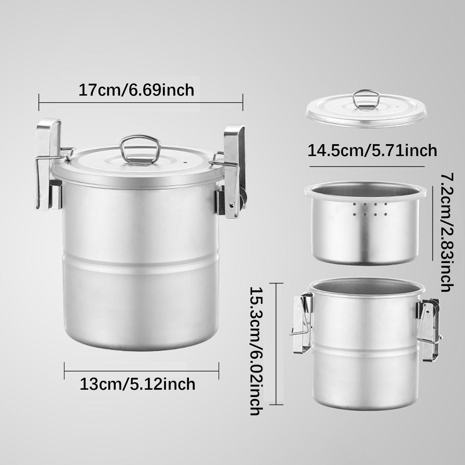 Wswqop Camping Price Rice Cooker Steamer Multifunctional Steam Pot Cooking Utensils for 1 to 2 People