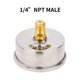 thumbnail image 4 of MEASUREMAN-medidor de presión lleno de glicerina, tamaño de esfera de 2-1/2 pulgadas, 0-200psi/kpa, caja de acero inoxidable 304, montaje central trasero de 1/4 pulgadas NPT, 4 of 5