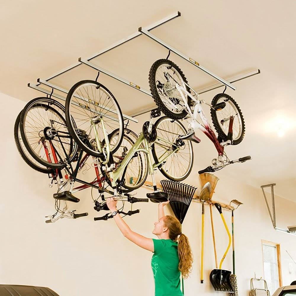 Bike Hooks Hang Bike Flat Against Ceiling Bicycle Storage