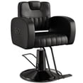 thumbnail image 4 of Baasha Allblack All Purpose Hydraulic Barber Chair with Removable Headrest, Reclining Salon Chair for Makeup, Lash, Tattoo, Braiding & Shaving, 440 lbs Cap, 4 of 7