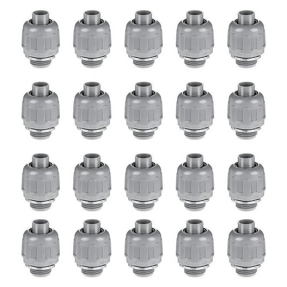 HOT 20 Pcs Conduit Connectors, 1/2 Inch Liquid Tight Connector NPT Non-Metallic for PVC Electrical Flexible Fittings